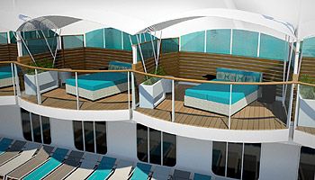 Cabanas auf der Mein Schiff 5 © TUI Cruises