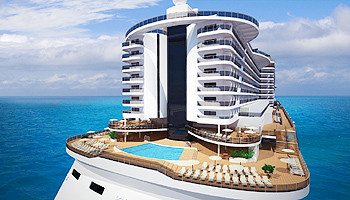 Die neue MSC Seaside wird ab 2017 ganzjährig von Miami aus durch die Karibik kreuzen © MSC Cruises 