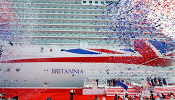 Spektakuläre Taufzeremonie der Britannia © P&O Cruises