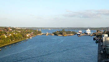 Blick auf den Nord-Ostsee-Kanal © Melanie Kiel