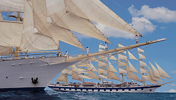 Star Clippers holt in diesem Sommer und Herbst Sterne unter weiße Segel. Prominente Köche und Sommeliers begleiten 14 Segel-Kreuzfahrten © Star Clippers
