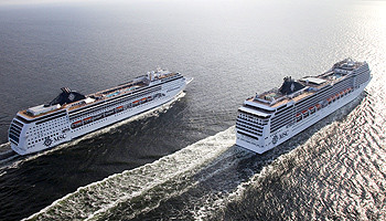 Die MSC Magnifica und MSC Opera © MSC Kreuzfahrten