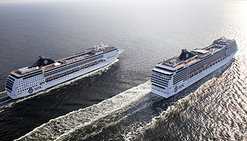 Die MSC Magnifica und MSC Opera © MSC Kreuzfahrten