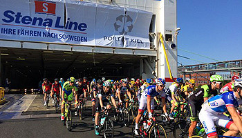 Start der Cyclassics auf der Stena  Scandinavica © Stena Line