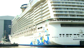 Ausdocken der Norwegian Escape