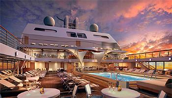 Main Pool der Seabourn Encore auf Deck 9 © Seabourn