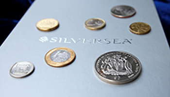 Glücksmünze bei der Kiellegung der Silver MuseSM © Silversea