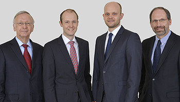 Die neue Geschäftsführung der Meyer Werft (v.l.n.r.): Bernard Meyer, Dr. Jan Meyer, Tim Meyer und Lambert Kruse © Meyer Werft