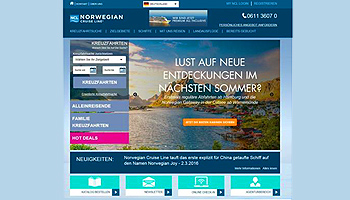 Norwegian Cruise Line präsentiert Website mit frischem Design © Norwegian Cruise Line