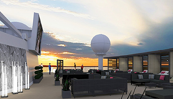 Die Rooftop Terrasse auf den Schiffen der Celebrity Cruises Flotte © Celebrity Cruises
