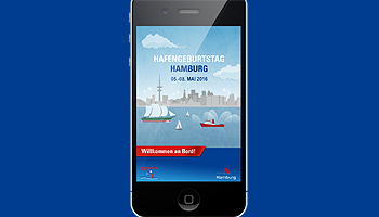 App zum 827. Hafengeburtstag Hamburg © Hamburg Messe und Congress GmbH