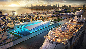 Neues Cruise Terminal von Royal Caribbean Cruises Ltd.’s (RCL) im Port Miami © Royal Caribbean Cruises