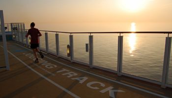Laufrunde am Morgen: Der Jogging Track befindet sich auf Deck 17 © Melanie Kiel
