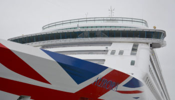 P&O Cruises „Aurora“ zum Erstanlauf am Ostseekai begrüßt © Port of Kiel