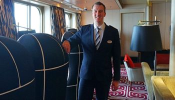 Ein Lieblingsplatz Max Klausens, Hotel Managers der Vasco da Gama, ist das Lesezimmer 