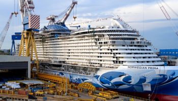 Norwegian Prima im Trockendock von Fincantieri in Marghera, Italien ©Filippo Vinard